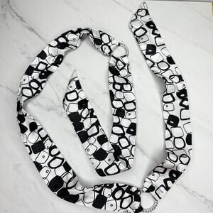 Rhinestone Hoop Scarf Tie Belt Size Small S Medium M Womens